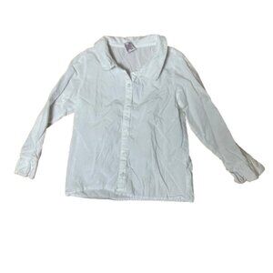 Vintage Gymboree 100% Cotton Embroidered Button Down Blouse Top Shirt Size 5